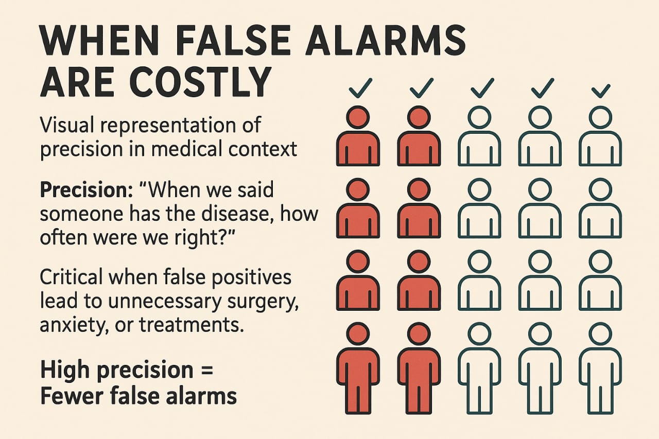 Visual representation of precision in medical context